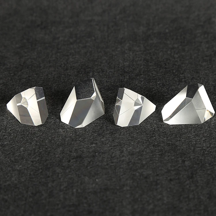 cheap prices hot sale K9 crystal glass UV fused silica customized coating triangular prism optical lens