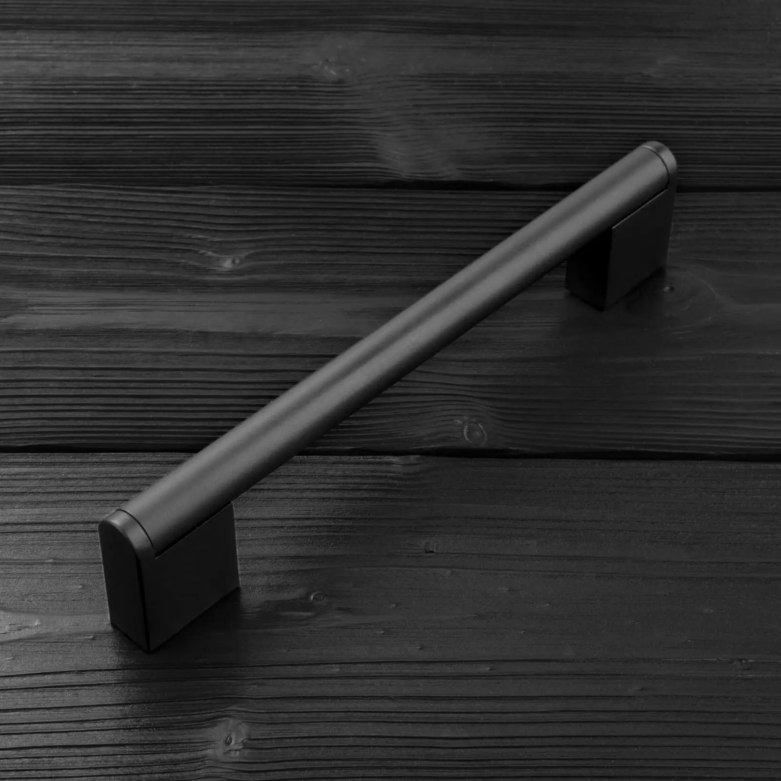 Furniture Hardware Stainless Steel Black Boss Bar Cabinet Pull Modern Drawer Handles