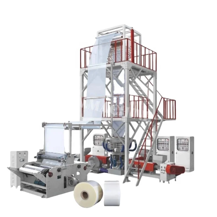 Ruian Three Layer Abc Ldpe Pp Pe Plastic Extruding Blowing Film Machine