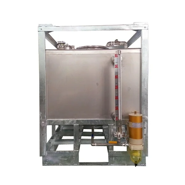 275 Gallon Chemical Liquid Alcohol Fuel Diesel Stainless Steel Storage Tank