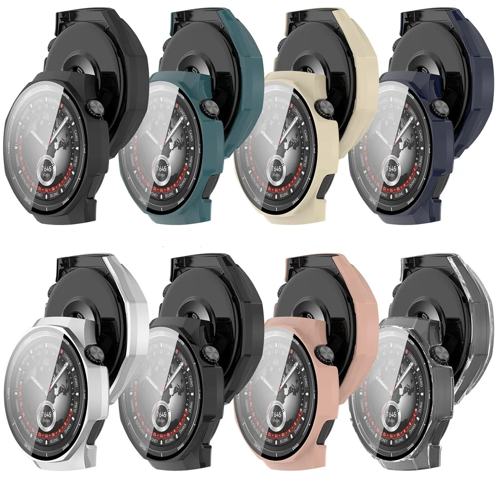 46MM Integrated Tempered Glass smart Case For Huawei Watch GT5 Pro Protective PC cover For Huawei Watch GT5 Pro PC watch Case