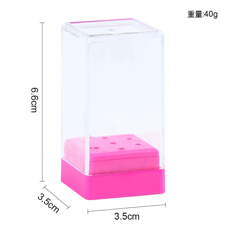 7Pcs/Set Ceramic Nail Drill Bits Set with Box Milling Cutter Manicure Machine Accessories Electric Nail Files Grinder Tools