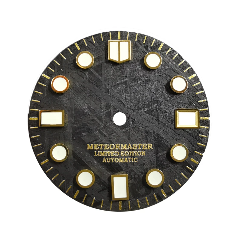 Low Quantity Custom Watch Parts High Quality NH35 NH36 ETA2824 Natural Meteorite Dial