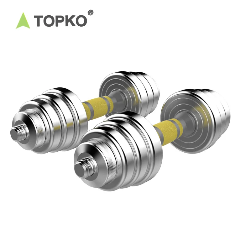 TOPKO 20 30 50kg Steel Fitness Equipment Buy Online Cheap Gym Weight Adjustable Barbell Dumbbells Set