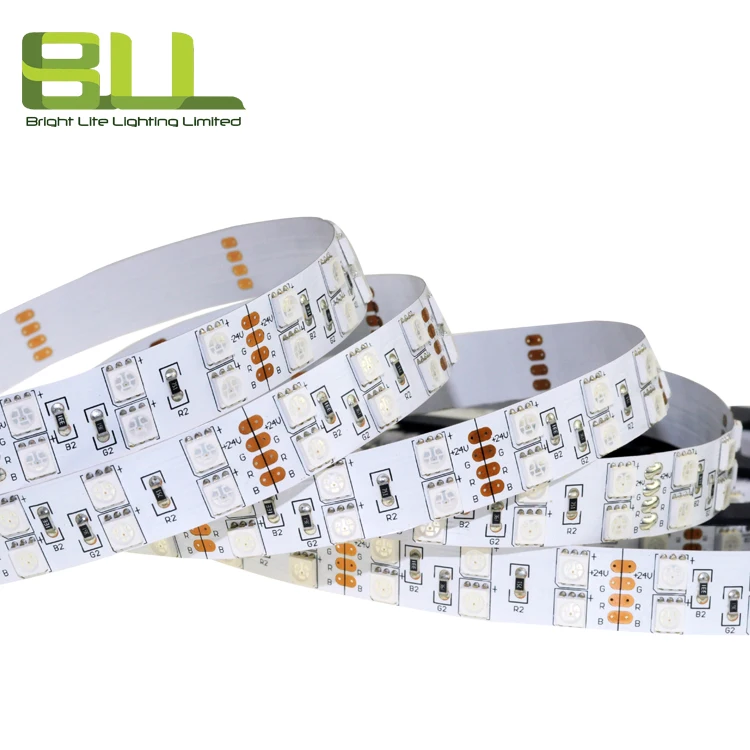 RGB  Double row Smd 5050RGB Led Strip Light 120leds 24V LED Flexible Strip Light tape