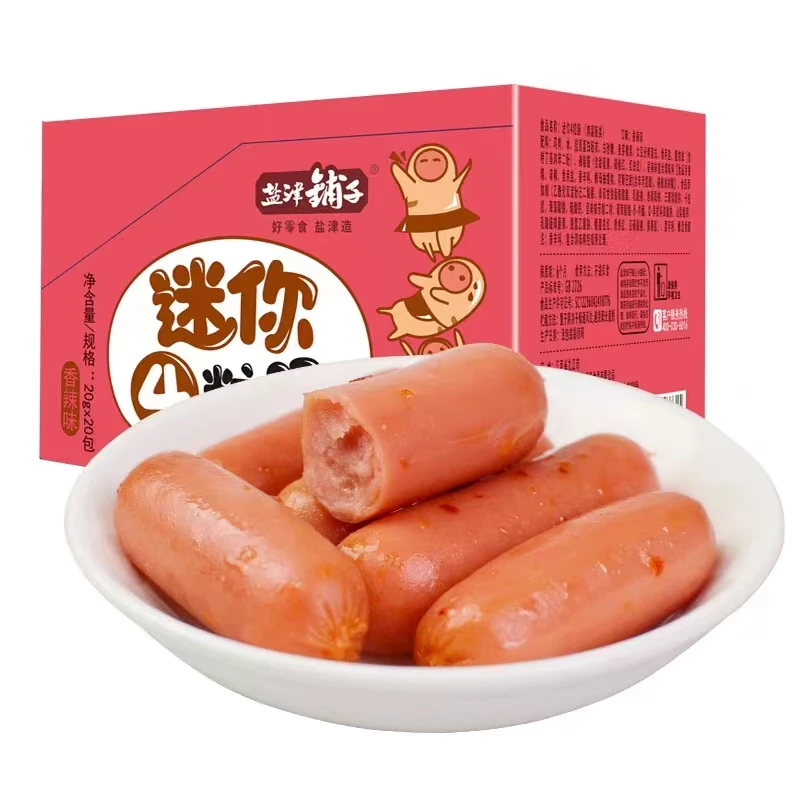 18g*20bags Hot selling  MINI Grilled Sausage Snack Corn Hotdog Instant Food Sausage