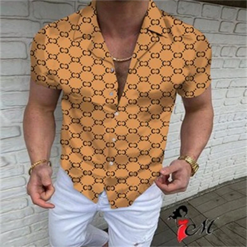 Мужская приталенная рубашка с коротким рукавом новая в белую полоску для курорта мужские рубашки выпускного