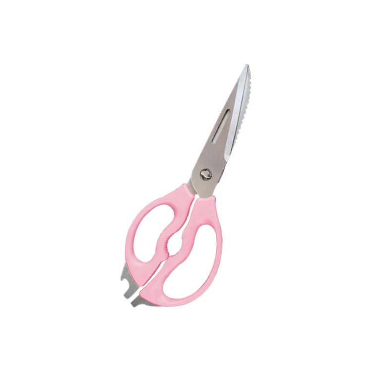 Multifunctional Powder Stainless Steel Kitchen Scissors Knife Pink Scissors
