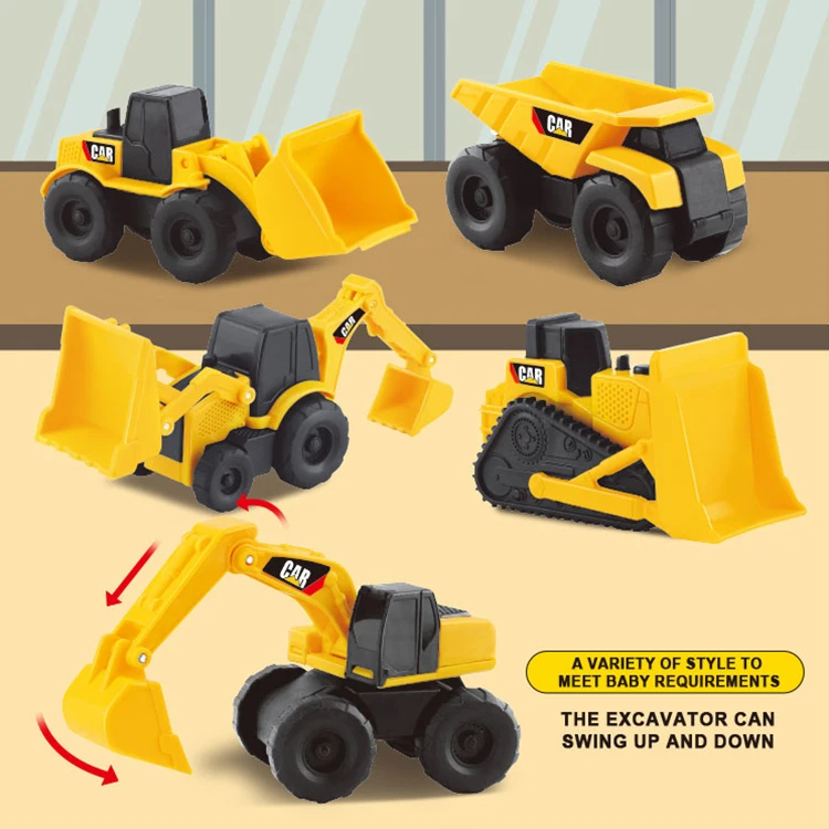 Diecast Truck Toy Model Car Mini Concrete Truck Construction Car Toys for Kids Plastic Unisex Slide Yellow HG Toys Accepted 331