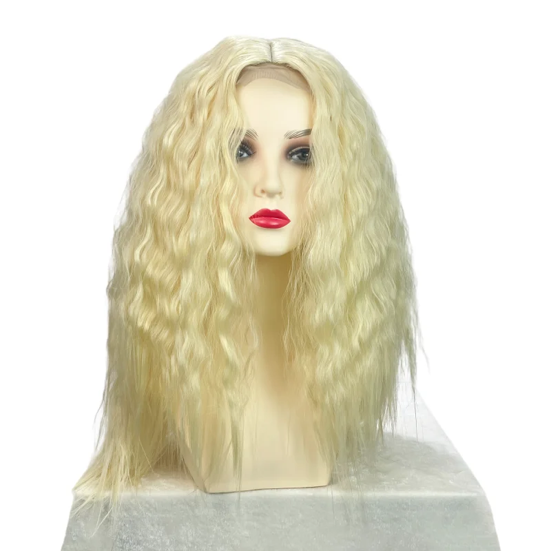 Wholesale Fashion Row Long Lace Front Synthetic Hair Wigs High Quality Medium Heat Resistant with Large Cap Size Price