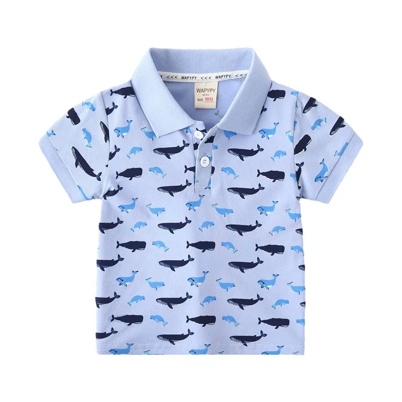 Wholesale China Hot Sale Summer Kids Boys Short Sleeve Dolphin Cartoon Printed Boys T-shirt Clothing