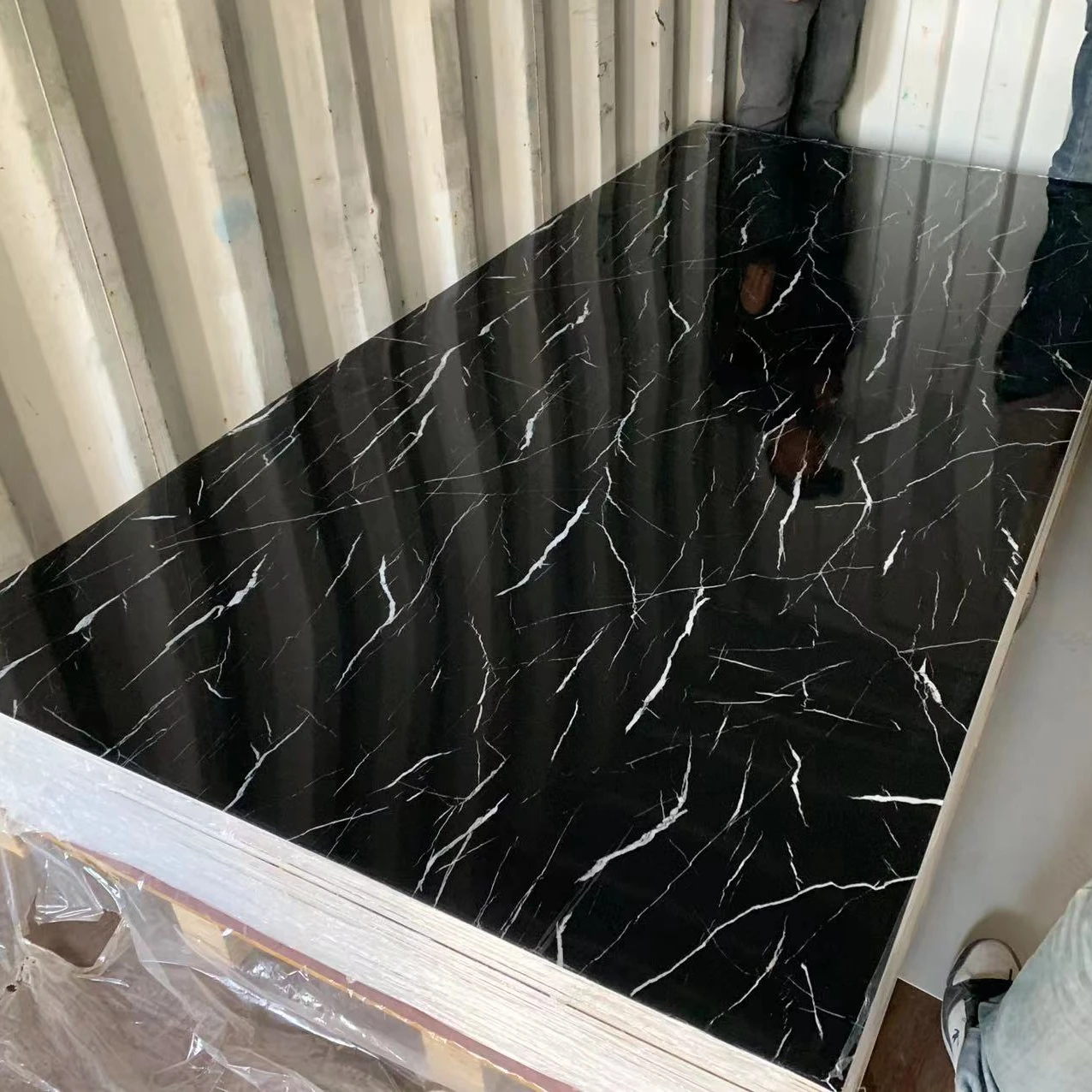 Waterproof Interior 1220*2440 Sheet UV Hot Stamping Plastic Pvc Marble Sheet