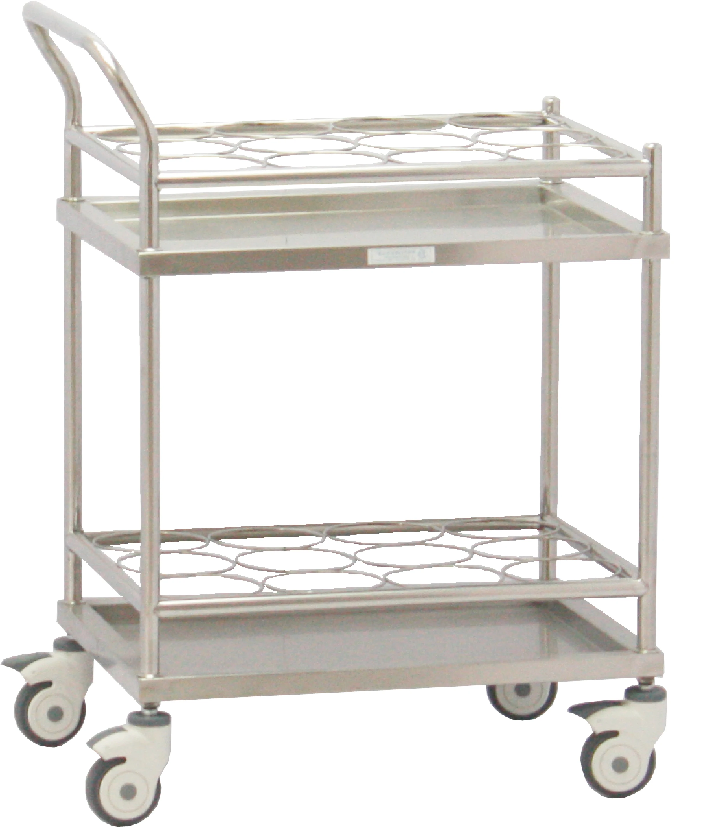 YFQ-T27 Hot selling Yongfa S.S Trolley 2-tier Medical Trolley