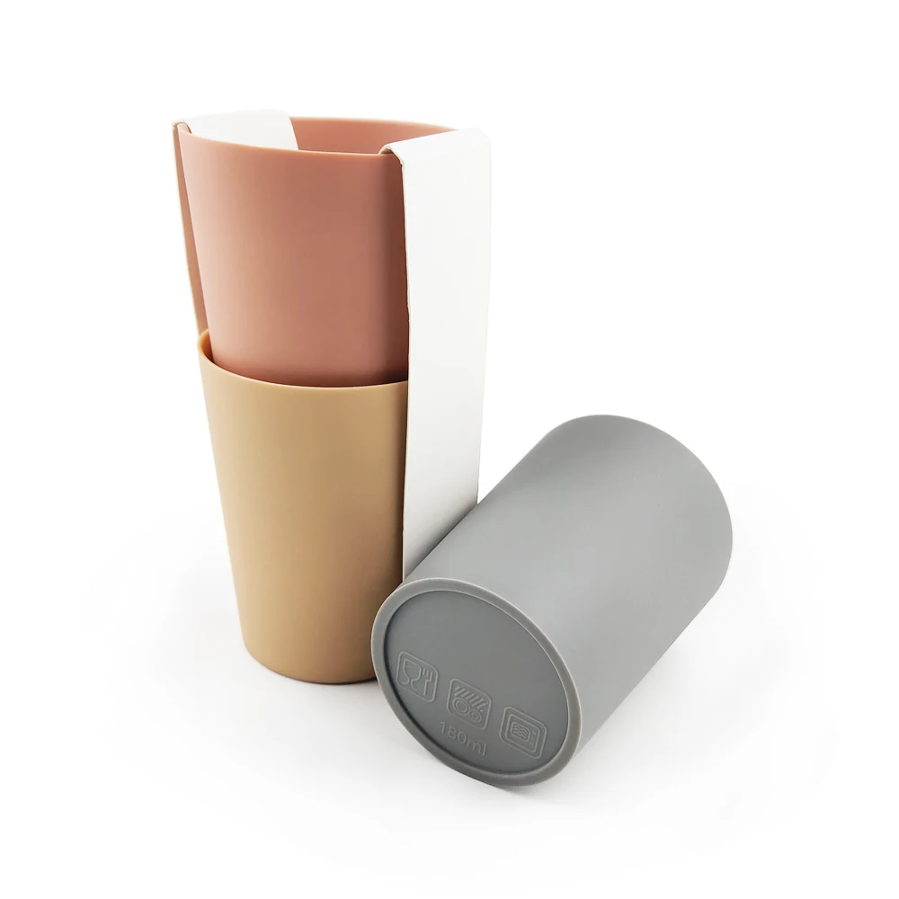 2021  Food Grade Non-toxic Silicone Bottle Water Cup Silicone Baby Cup