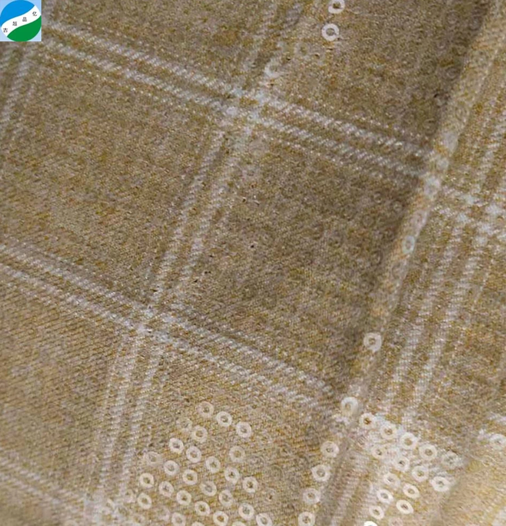 New style sequin embroidery fabric stock mixed ready fabric for china keqiao fabric