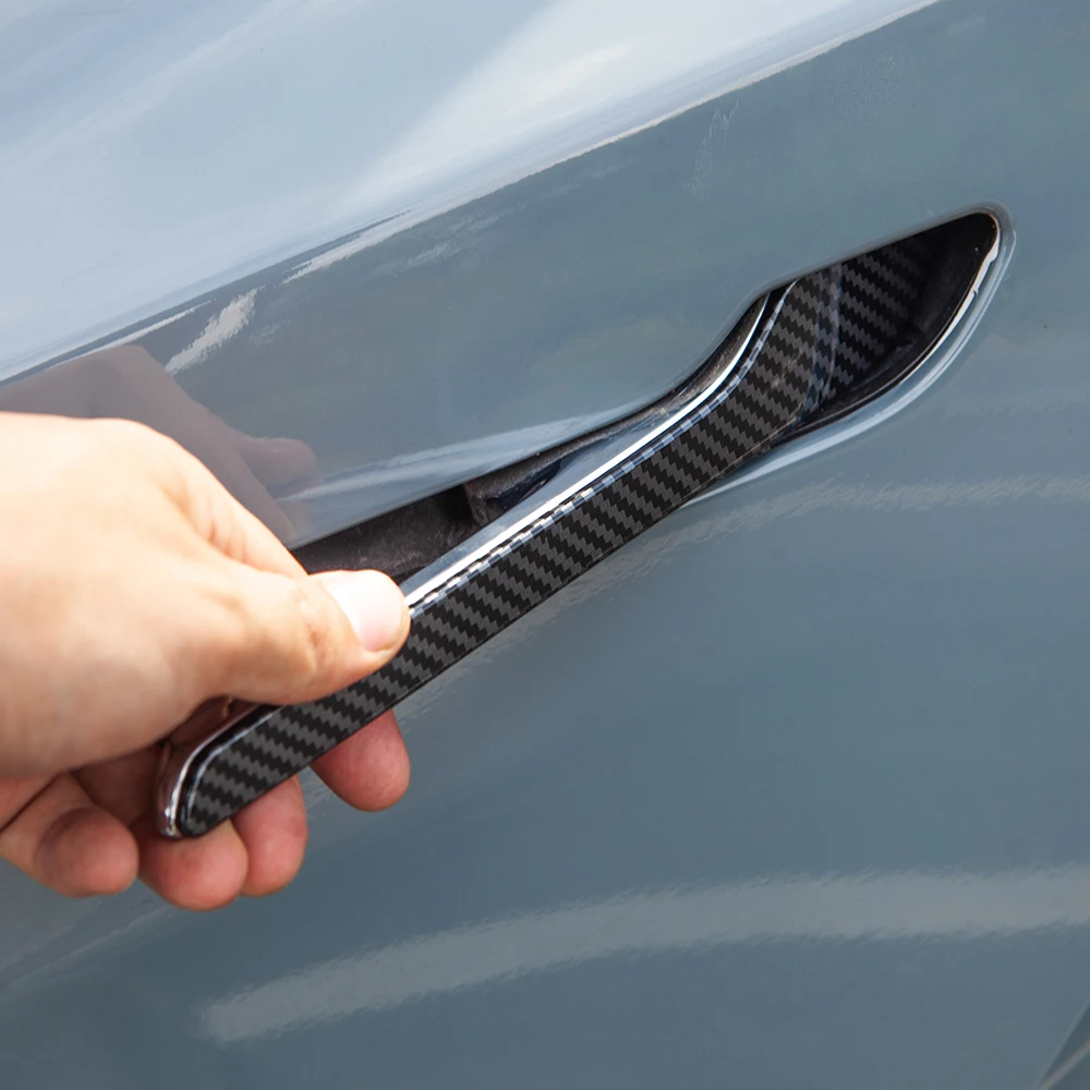 Door Handle Protector for Tesla Model 3 2024 Highland ABS Car Door Handle Sticker Protective Cover Decoration Accessories 4pcs