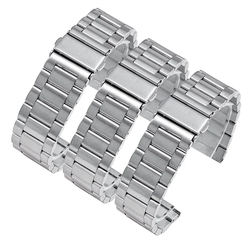 18 20 22 24 мм Заводские ремешки для часов женские мужские часы из нержавеющей стали ремешок Samsung Casio