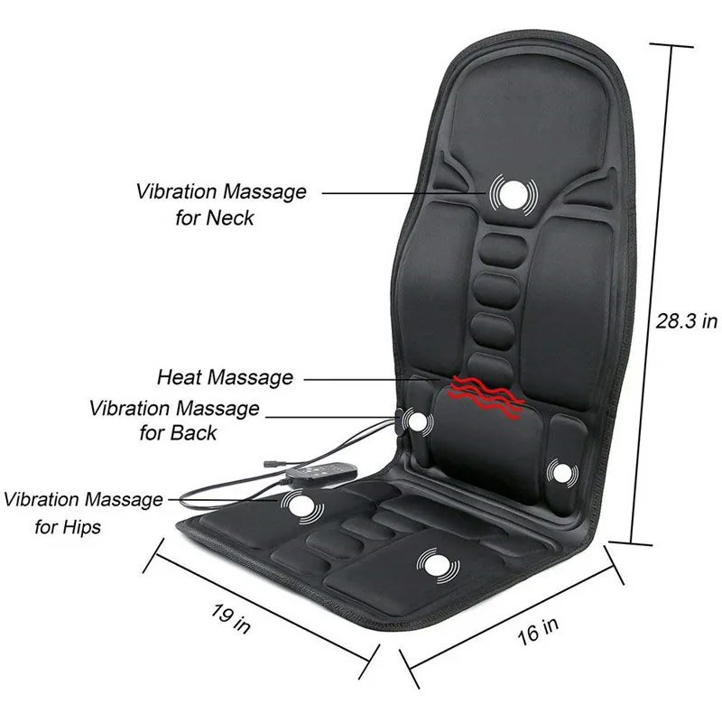 Cheap OEM Electric Massage Seat Cushion Car Home Office Infrared Heating Mat Full Body Chair Massage Pad