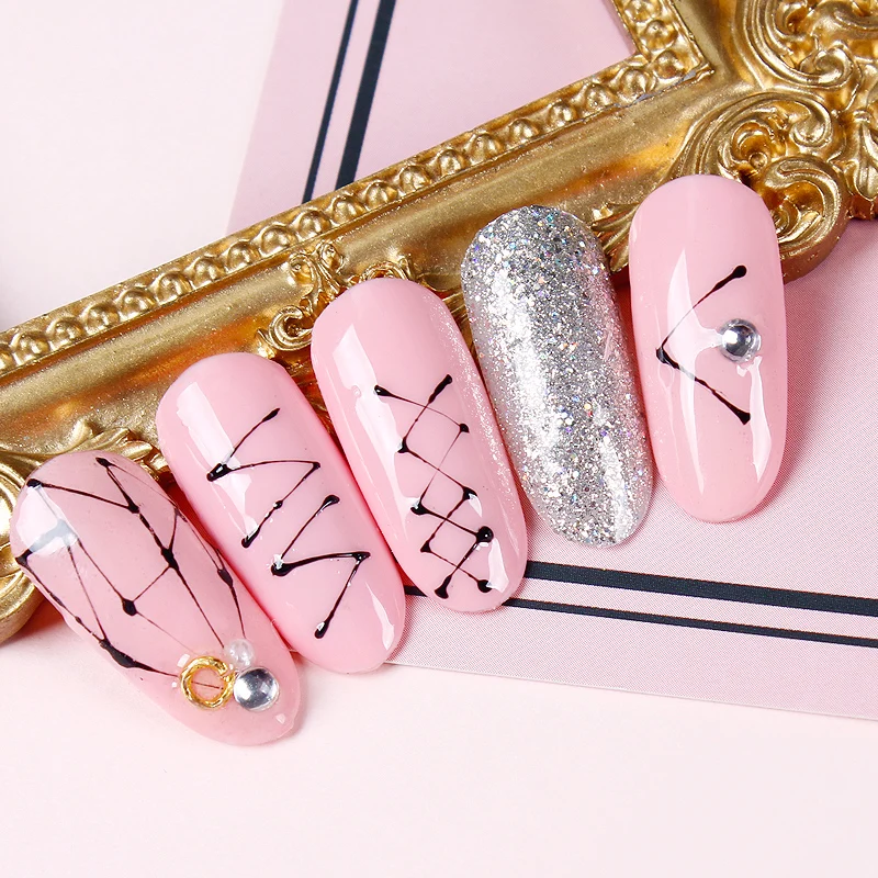 Nail art supplies oem custom logo gel nail painting draw line spider gel uv/led nail Drawing spider gel polish