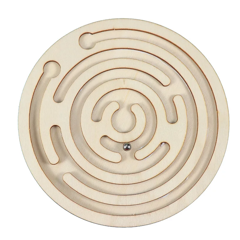 DIY Wooden Circular bead maze Model Kit Science School Projects Experiment For Kids Education