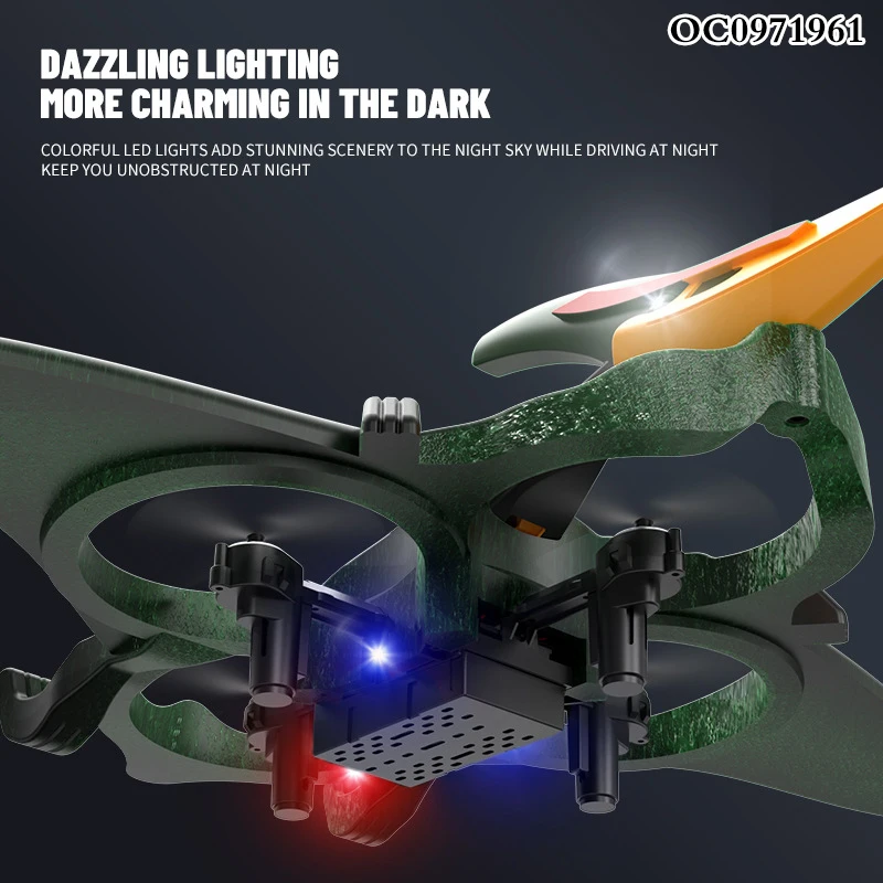 Flying rc dinosaur quadcopter gesture hand remote control drone toy for kids