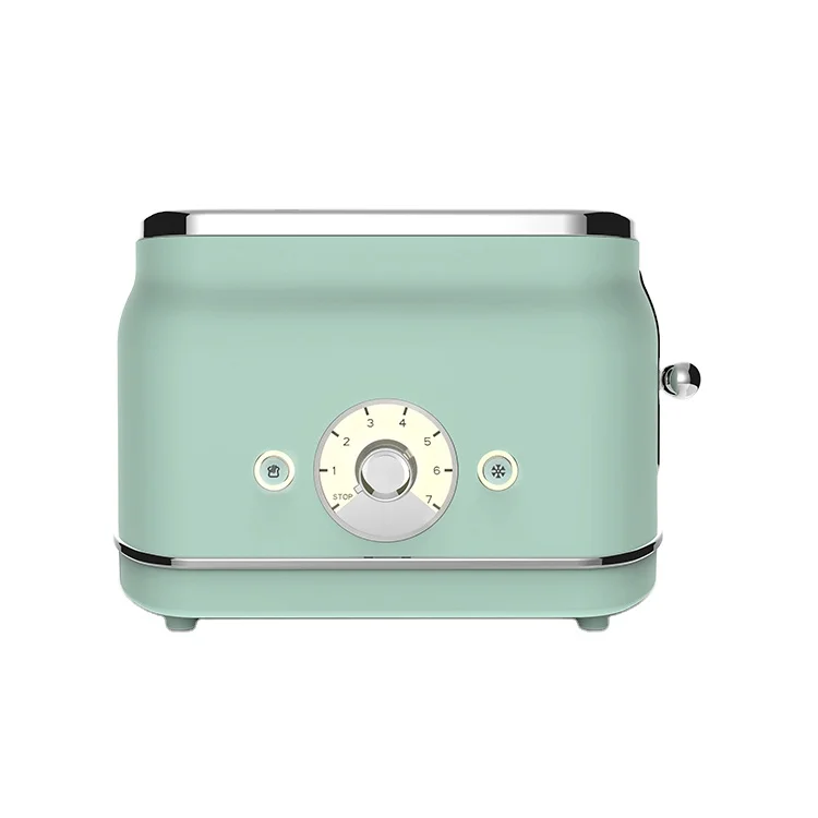 
Multifunction automatic retro digital 2 slice smart bun electric bread toaster with LED light 