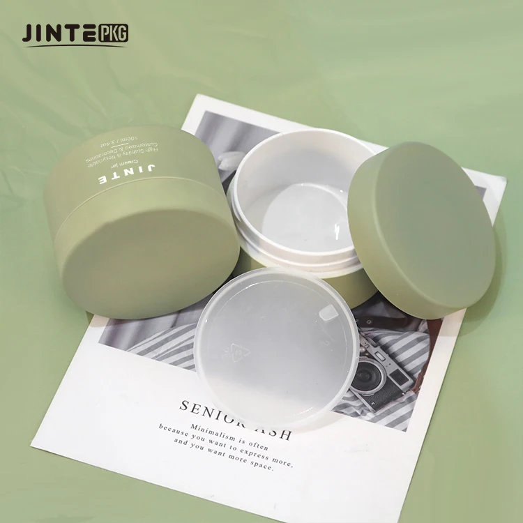 Empty Bath Salt Plastic Jars 100ml Cosmetic Packaging PETG Jars with Screw Lid