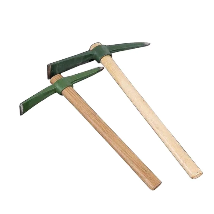 High Quality Steel garden Pick Head Pickaxe Head with wooden handle