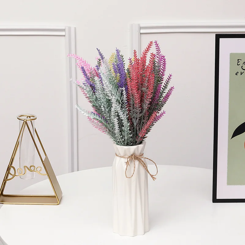 Wholesale Wedding Decor 5 Fork Lavender Flower Plastic Plant Artificial Lavender Flower Lavender Artificial Flowers