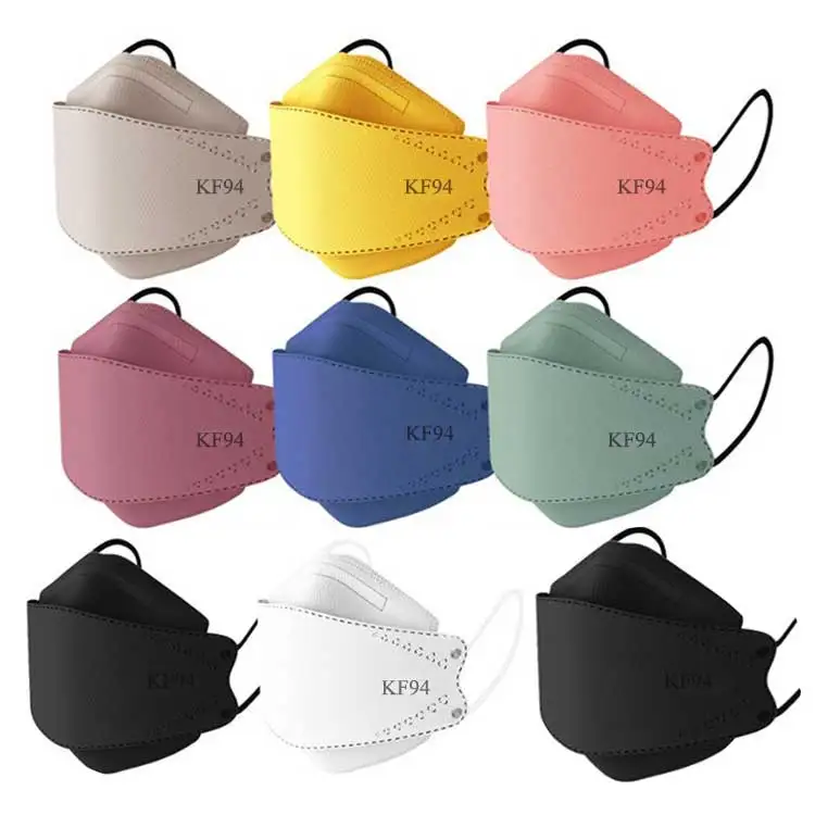 Korean KF94 4ply Disposable Face Mask  Fashion Fish Shape   Morandi Multi Color Mask