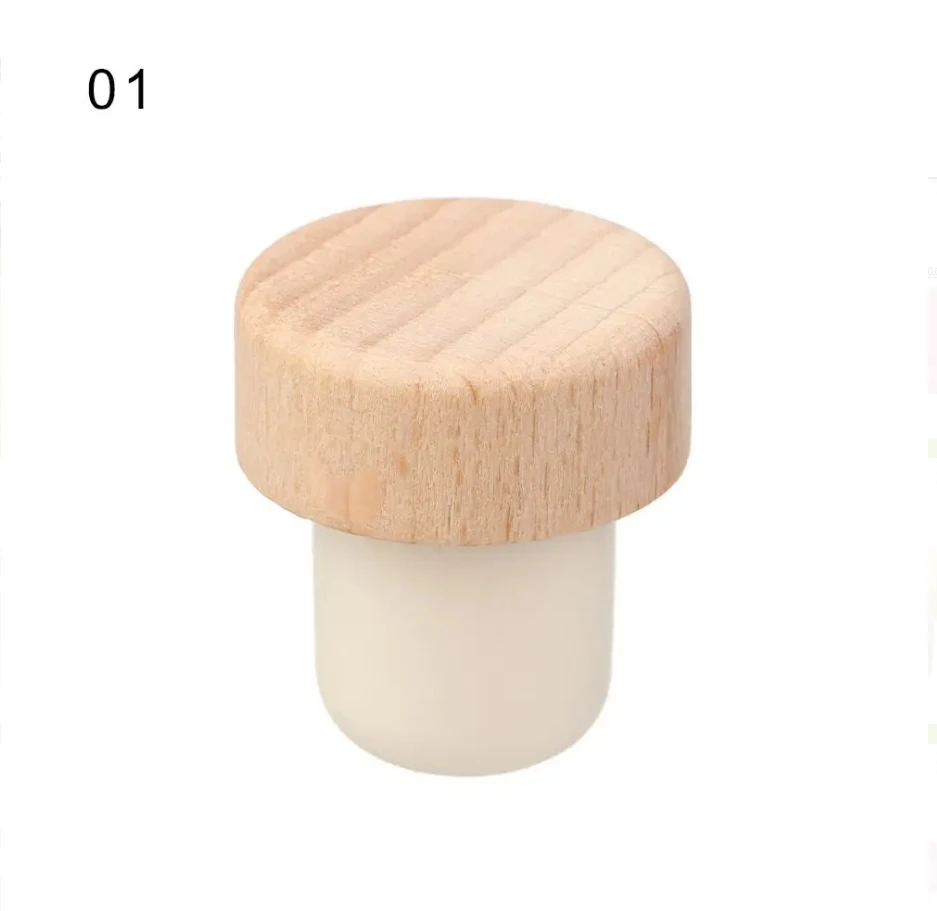 Manufacturers wholesale various caliber corks New Design Bartop Cap Synthetic Stopper Wooden Bar wine t- Corks