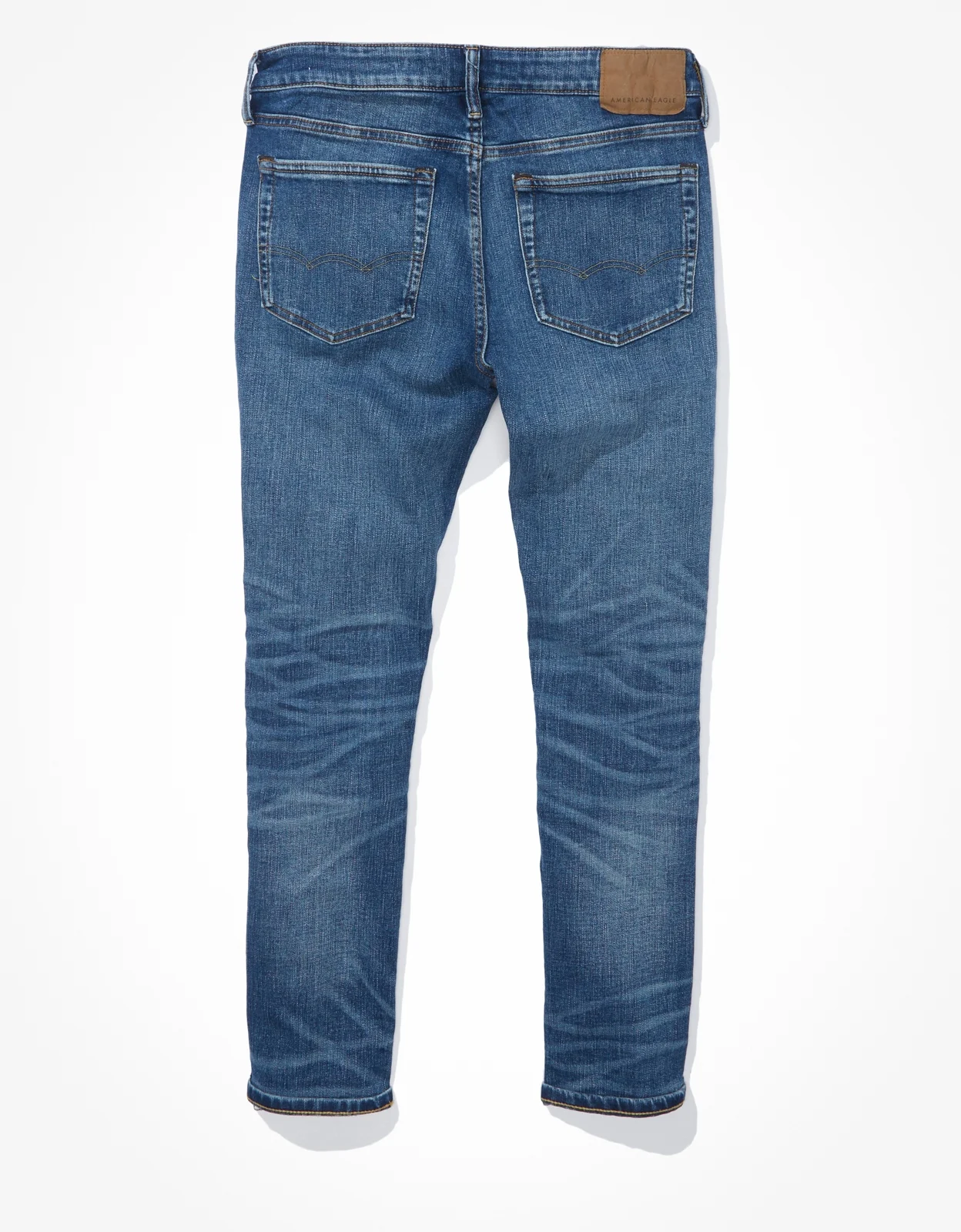 Wholesales Jeans Men Casual Mid Waist Men Denim Jeans Straight Leg Ripped Effect Jeans For Men
