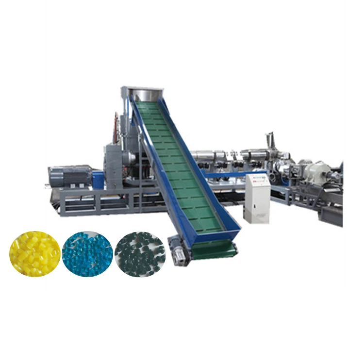 Pp pe granulator pelletizing machine double stage plastic film pelletizer