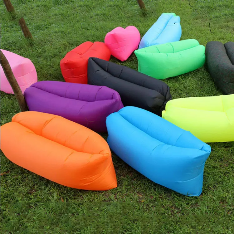 outdoor fast inflatable sofa lunch break lazy bed portable air sofa beach Oxford cloth sleeping bag