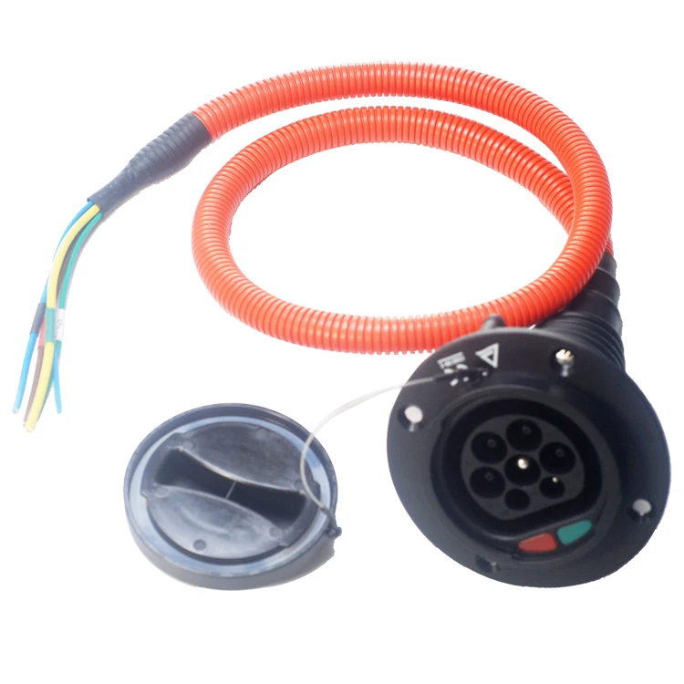 
Orange Color Electric Car Charging Cable Extense 16A Inlet Type2 Male EV Socket 