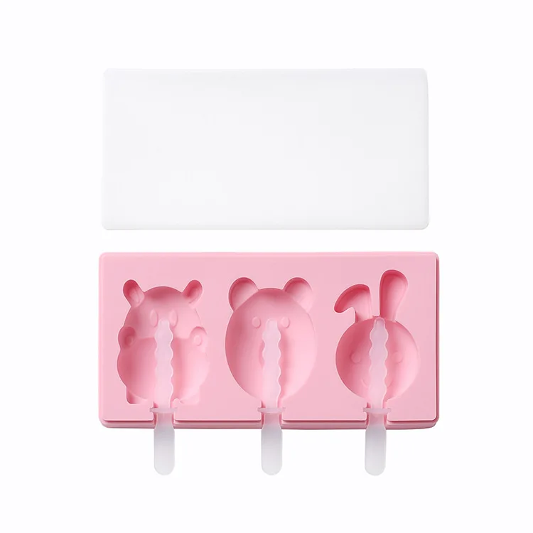 Popsicle Molds Cake Pop Mould Easy Release Cakesicle Molds Silicone Ice Pop Molds with 50 Wooden Sticks for DIY Ice Popsicle/