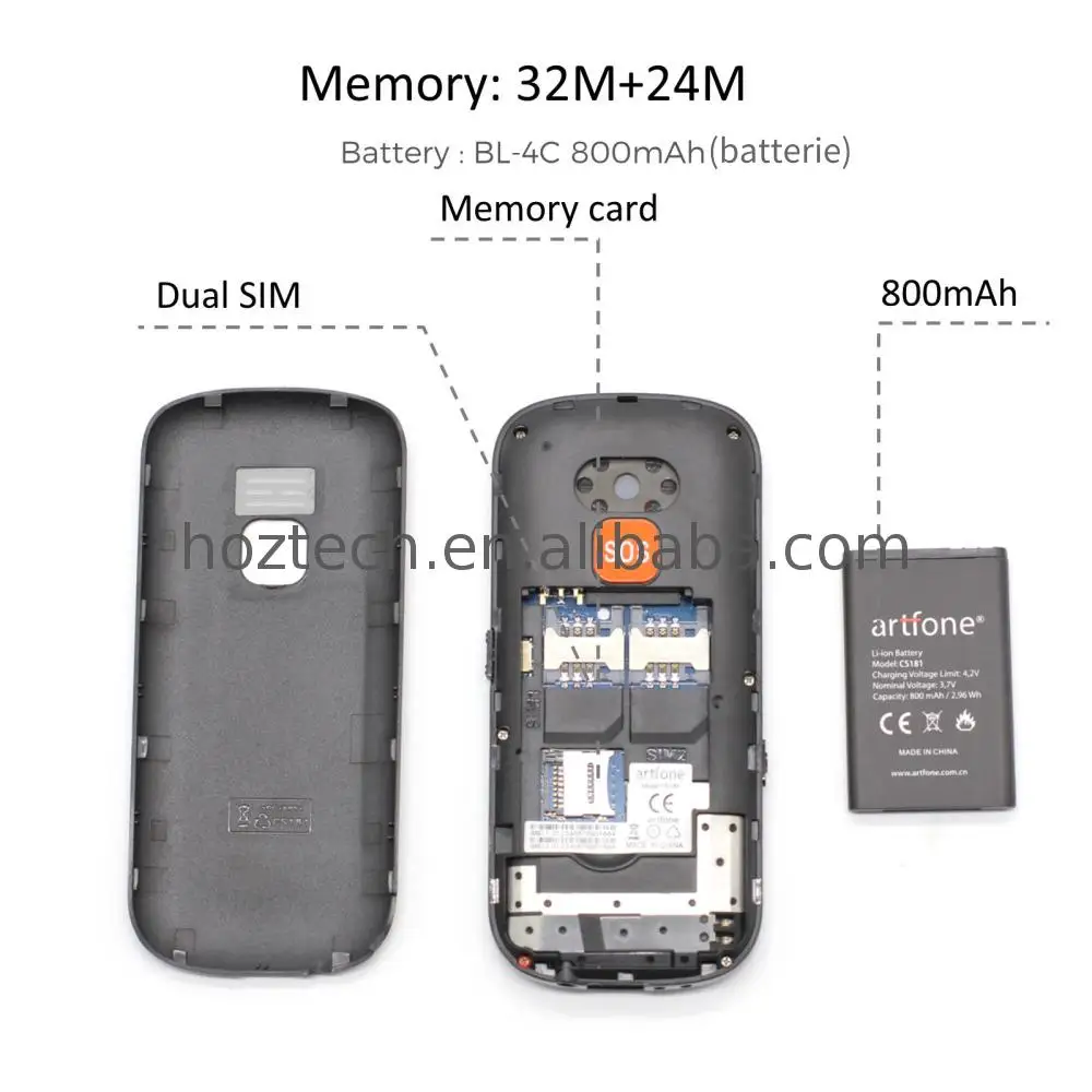 2G Senior Phone for elderly people CS181 MTK Dual SIM card Featurepone big font big speaker long standby