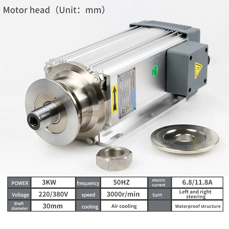 3.0kw 3kw 3000rpm AC Cutting Motor Air-cooled Grinding High Torque CNC Milling Machine Tool