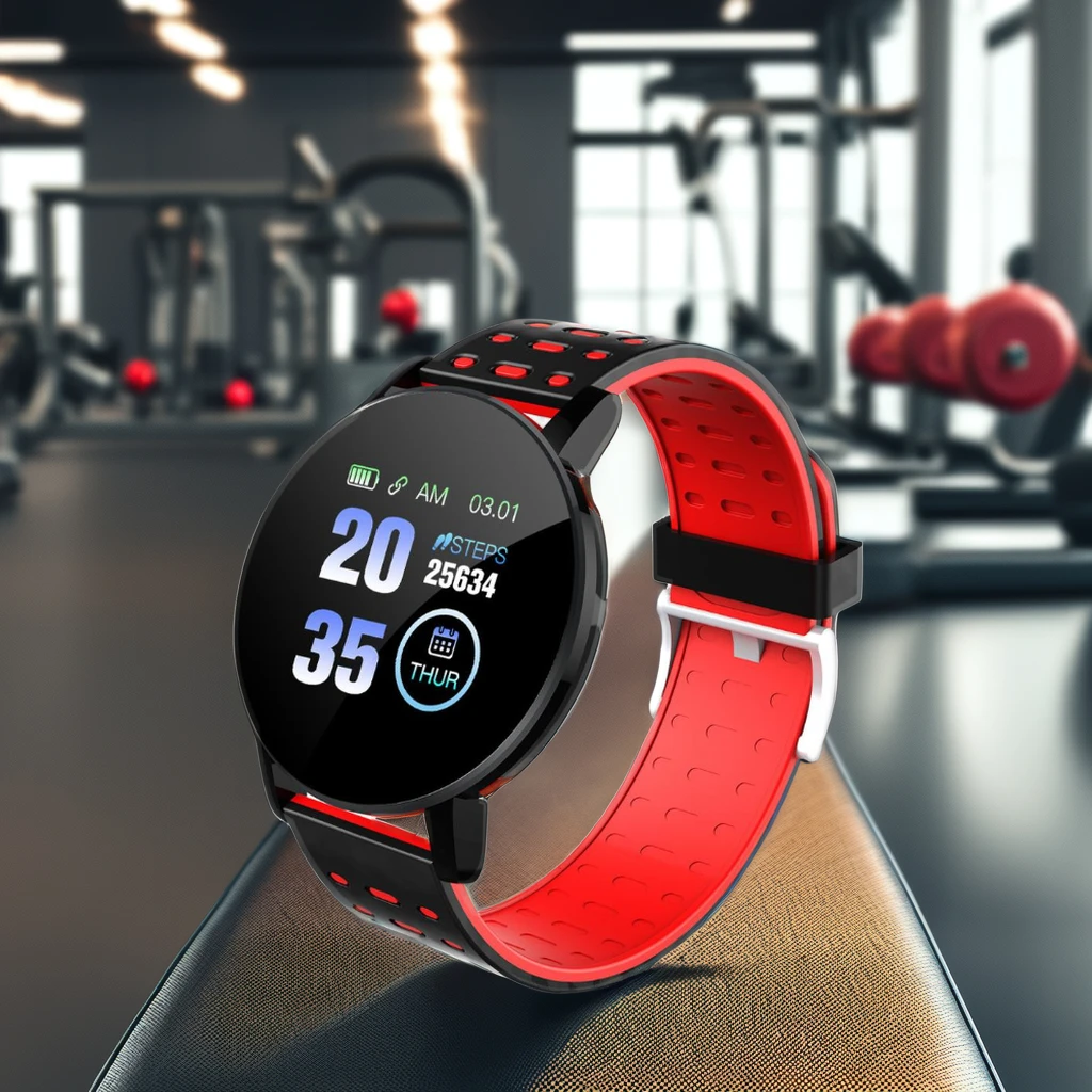 119 Смарт-часы с функцией дистанционного управления и Пульсометром