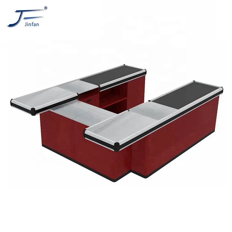 Guaranteed Quality supermarket design grocery store checkout cashier counter with conveyor belt
