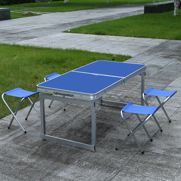 Best-selling multifunctional folding table chair custom wholesale printed logo indoor outdoor leisure folded adjustable tables