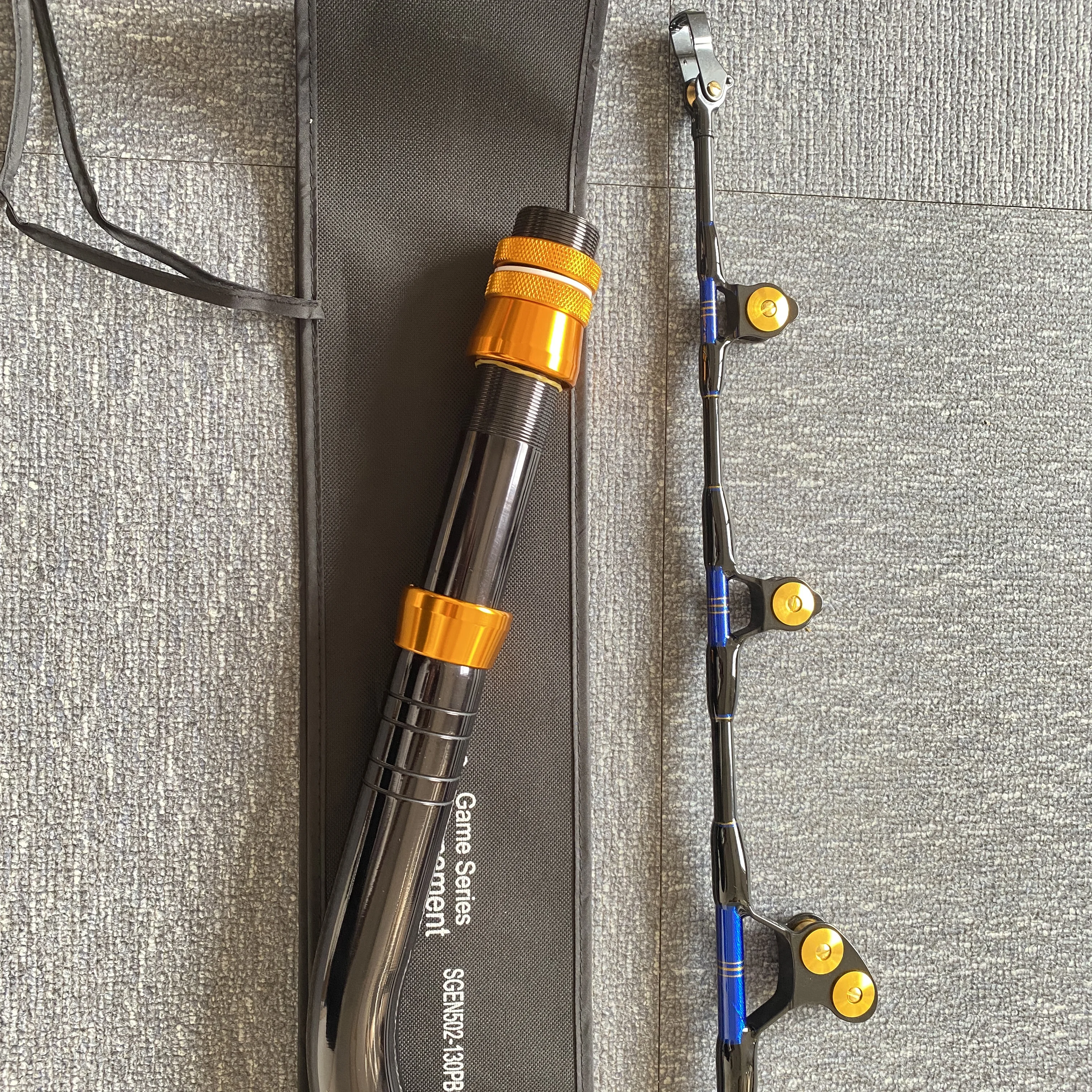 New Alu Bent Butt Roller Guide Fishing Pole Boat Rod Straight Butt Blank Deep Sea Tuna Shark Trolling Rod