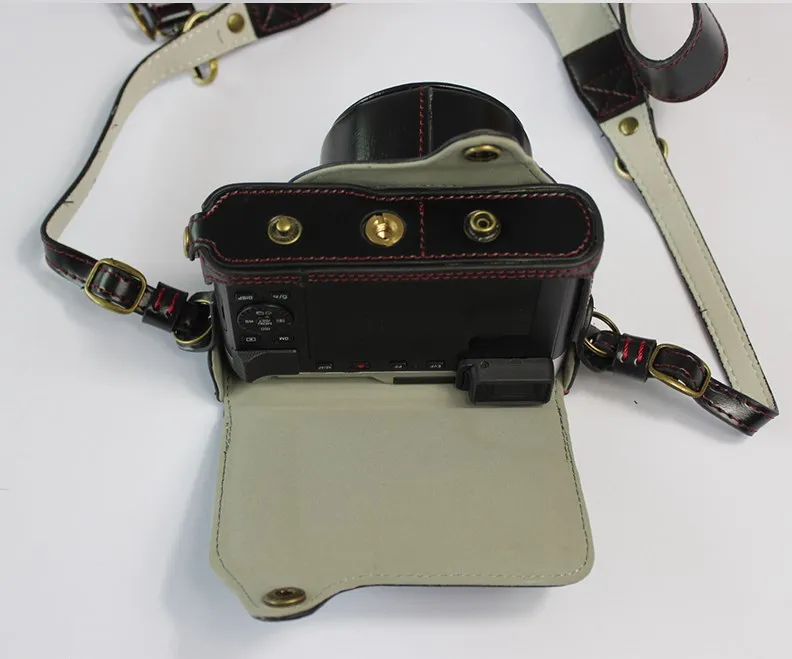 wholesale custom Luxury   portable PU leather case Camera Bag Cover pouch for Leica D-LUX7 D-LUX 7 LUX7 With Battery Opening