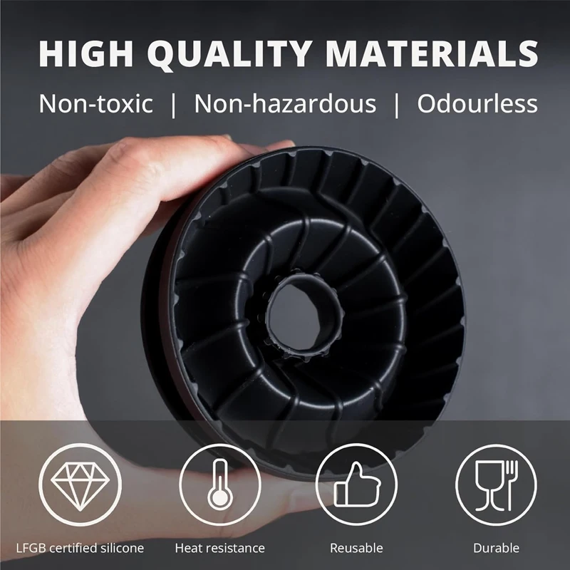 Reusable Silicone Collapsible  Pour Over Coffee Dripper Coffee Maker for Camping