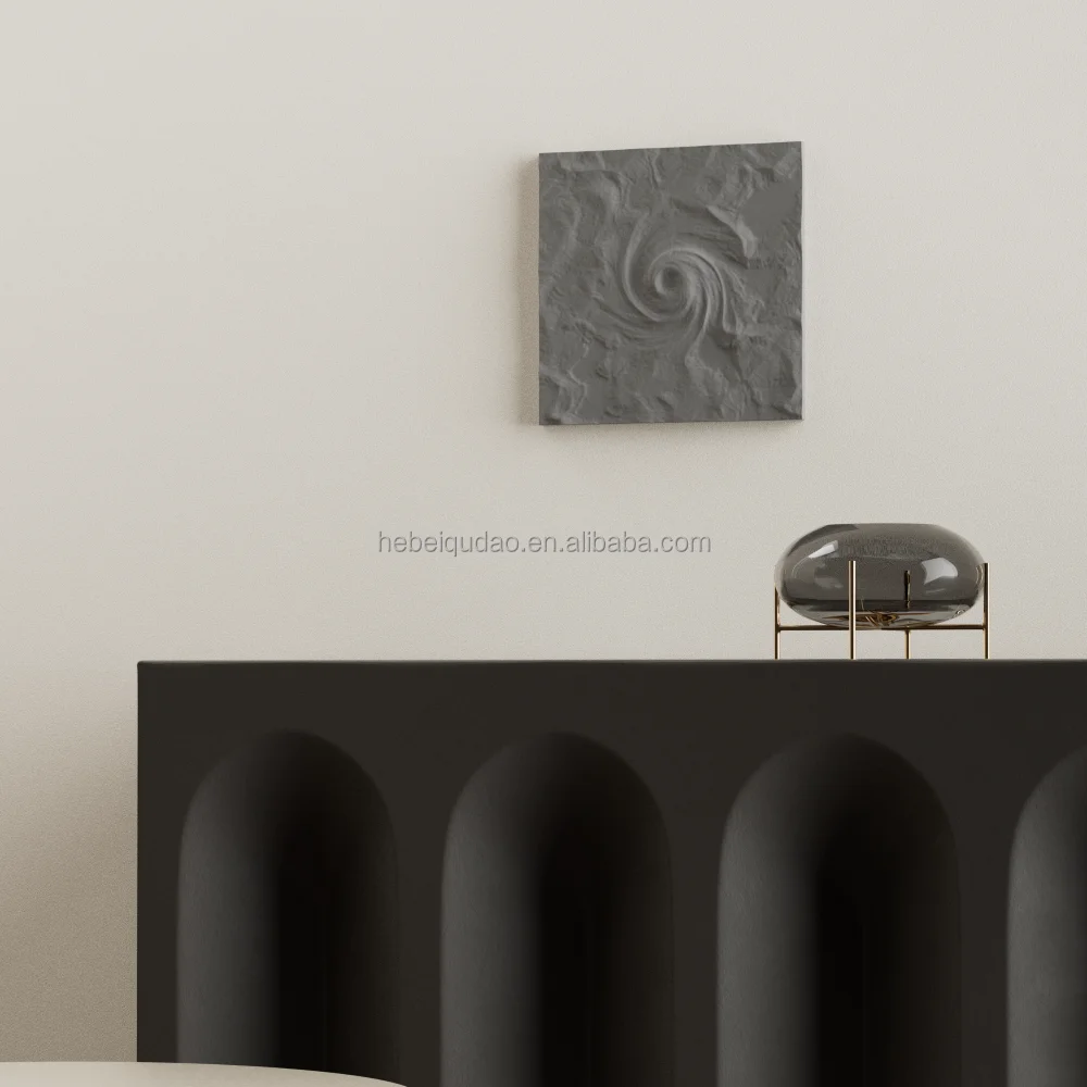 Light Luxury Square Concrete Relief Moon Texture Painting Home Bar Office Wall Desktop Decoration Painting