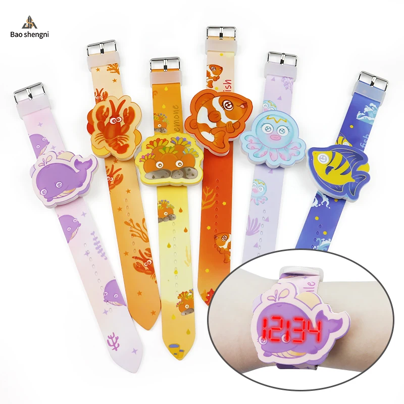 Factory Price Children LED Digital Cartoon Kid Watch For Boys Girls