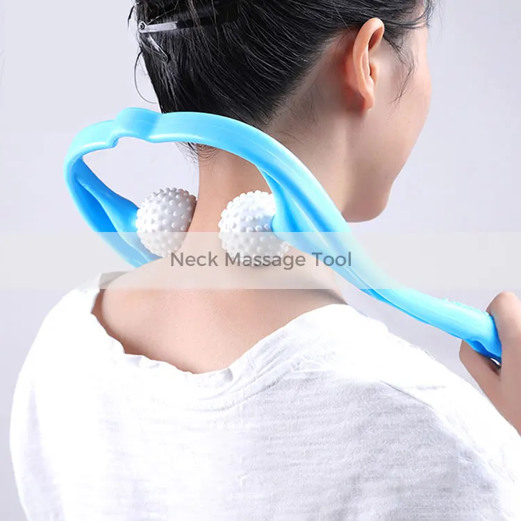 OEM Pressure Deep Tissue Plastic Handheld Manual Neck Shoulder Roller Ball Massager for Sale