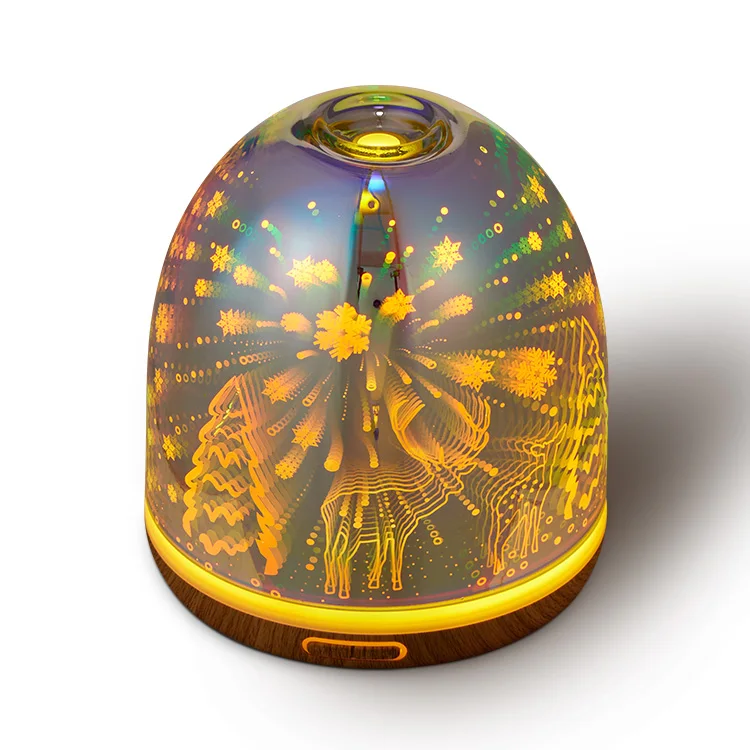 Led Light 7 Color Options Aroma Diffusee House Luxury Aromatherapy Natural Essential Oil Wholesale Diffusers Christmas Diffuser