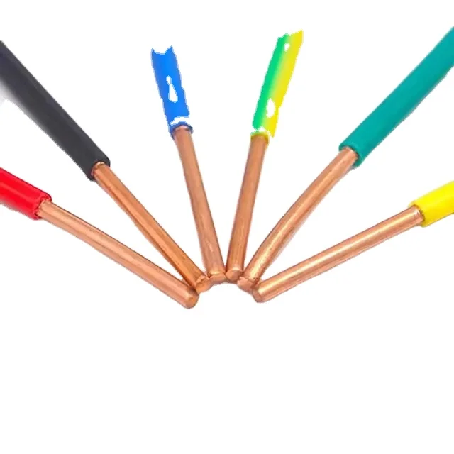 Hot H05V-U H07V-R H 1.5mm 2.5 4 6 10 25 Copper core PVC Insulated Electrical Cable and Wire Price Building