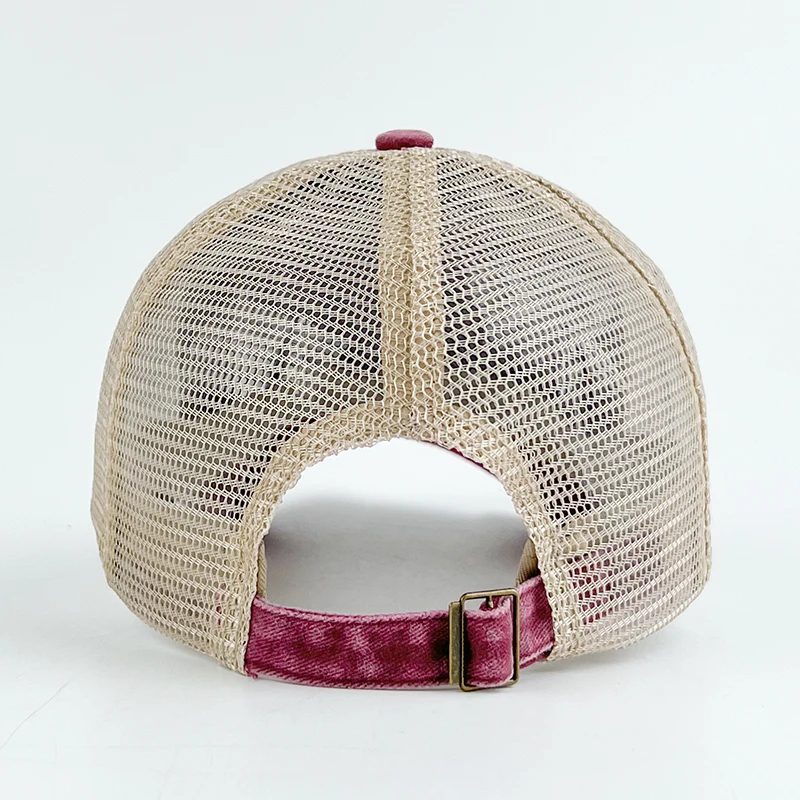 Wholesale Cap Boy Pakistan Distressed Trucker Hat New Model Mesh La Headwear Blank 6 Panel Lady Woman Vintage Mesh Baseball Cap